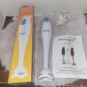 Brentwood White and Blue Immersion Blender